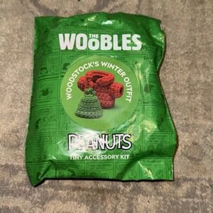 The Woobles Peanuts Woodstock Tiny Winter Outfit Crochet 2023 Accessory Kit